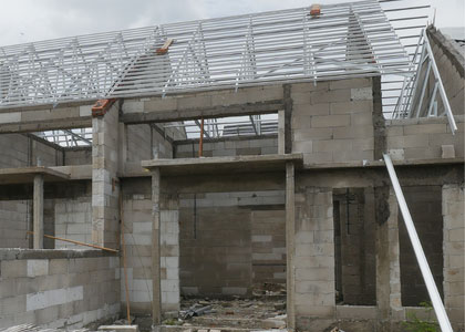 Dinding Bata Ringan pada rumah D'Gardenia City Sidoarjo